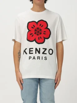 T-shirt Kenzo in cotone con logo a contrasto