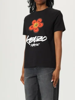 T-shirt Kenzo in cotone con logo a contrasto