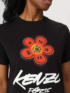 T-shirt Kenzo in cotone con logo a contrasto