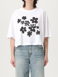 T-shirt Marni in cotone con stampa logo