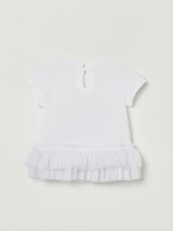 T-shirt Monnalisa in cotone con rouches