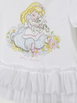 T-shirt Monnalisa in cotone con rouches