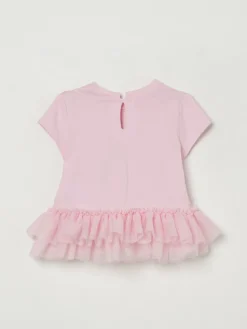 T-shirt Monnalisa in cotone con rouches