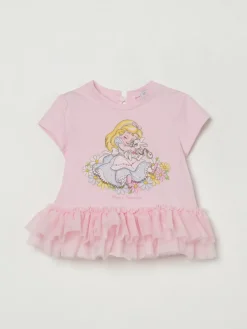 T-shirt Monnalisa in cotone con rouches