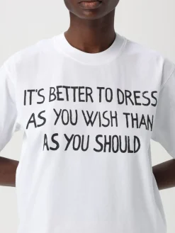 T-shirt Moschino Couture in cotone con slogan