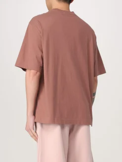 T-shirt over in cotone con maxi logo Maison Kitsuné