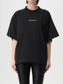 T-shirt oversize con logo Balenciaga in cotone