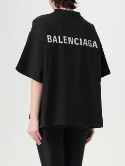T-shirt oversize con logo Balenciaga in cotone
