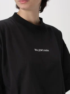 T-shirt oversize con logo Balenciaga in cotone