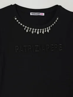 T-shirt Patrizia Pepe in cotone stretch con dettaglio gioiello