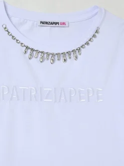 T-shirt Patrizia Pepe in cotone stretch con dettaglio gioiello