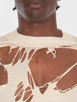 T-shirt Rick Owens Drkshdw in cotone distressed