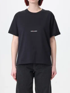 T-shirt Saint Laurent in cotone con logo