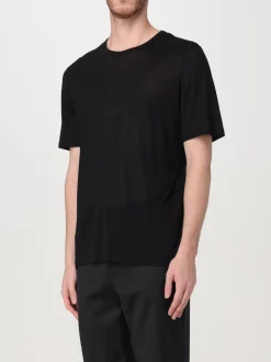 T-shirt Saint Laurent in viscosa con logo ricamato