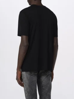 T-shirt Saint Laurent in viscosa con logo ricamato