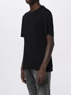 T-shirt Saint Laurent in viscosa con logo ricamato