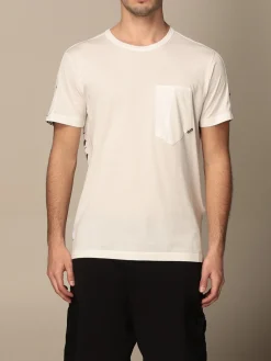 T-shirt Stone Island in cotone con stampa posteriore