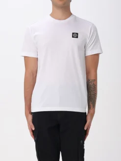 T-shirt Stone Island in cotone con logo
