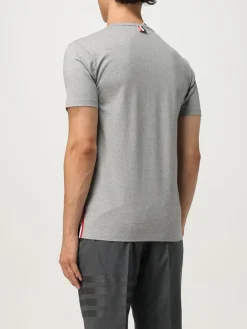 T-shirt Thom Browne in cotone con banda a righe