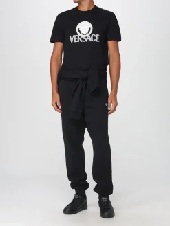 T-shirt Versace in cotone con logo