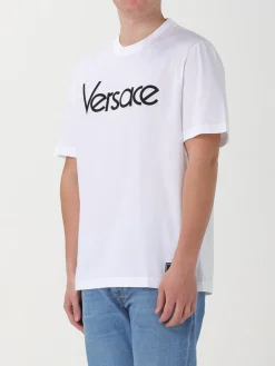 T-shirt Versace in cotone con logo