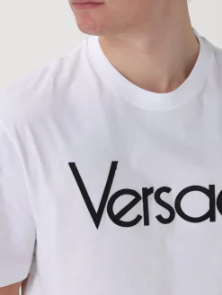 T-shirt Versace in cotone con logo