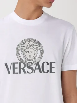 T-shirt Versace in cotone con logo