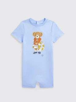 Tuta corta in cotone Bear Polo Ralph Lauren