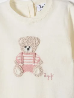 Tuta corta in cotone con Bear Il Gufo