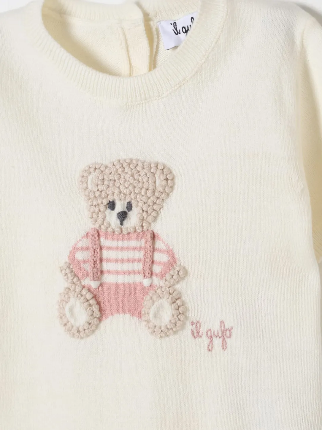 Tuta corta in cotone con Bear Il Gufo