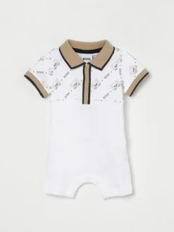 Tuta in cotone con logo Boss