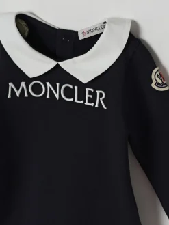 Tuta in cotone con logo ricamato Moncler