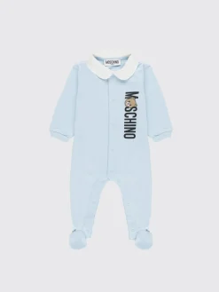 Tuta in cotone con stampa logo Moschino