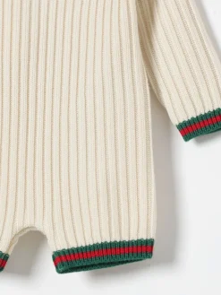 Tuta in maglia di lana a coste Gucci