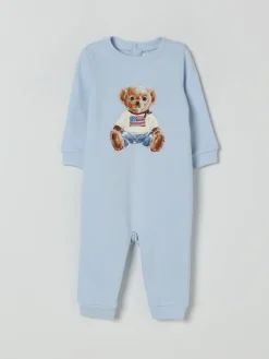 Tuta intera in cotone con stampa Teddy Polo Ralph Lauren