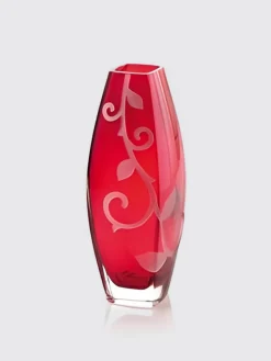 Vaso Ivv in vetro con motivo floreale