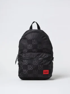 Zaino Hugo in nylon con logo jacquard
