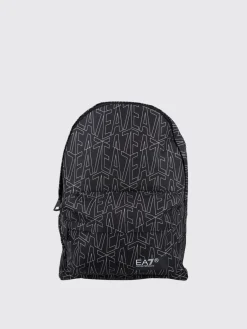 Zaino in poliestere con logo all-over Ea7