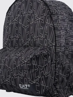 Zaino in poliestere con logo all-over Ea7