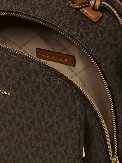 Zaino Sable Michael Kors in cotone spalmato con monogram MK all over