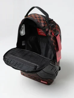 Zaino Sip Clear Sprayground in cotone spalmato saffiano con motivo check all over